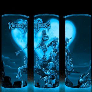 Glow in the Dark Kingdom Hearts Final Fantasy Sora & Mickey Cup Mug Tumbler 20oz